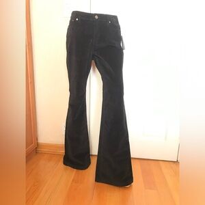 Michael Kors corduroy flared leg black pants/jeans in sz 10. New with tag.